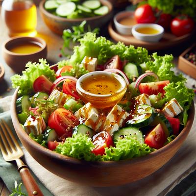 Image of Salad with Lemonade Honey Dressing