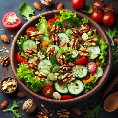 Image of Salad with Nutty Topping