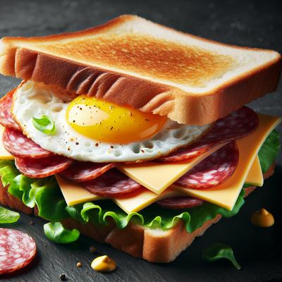 Image of Salami Egg Cheese Sandwich
