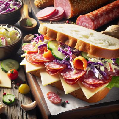Image of Salami Havarti and Cole Slaw Sandwiches