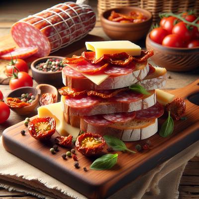 Image of Salami Sun Dried Tomato Wedges