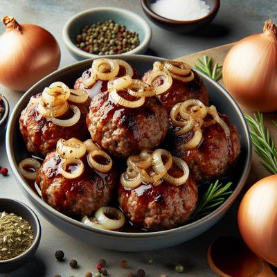 Image of Salisbury Meatballs with Caramelized Onions