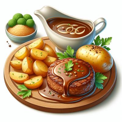 Image of Salisbury Steak and Potato Supper