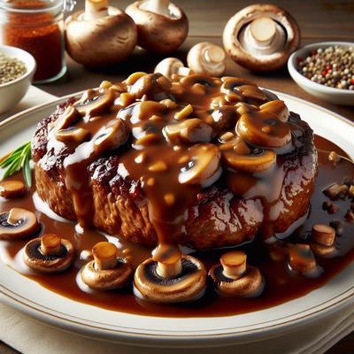 Image of Salisbury Steak with Mushroom Sauce for 2