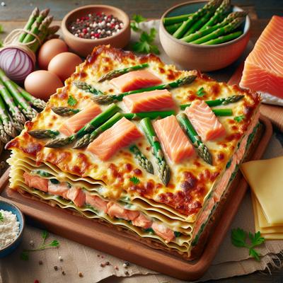 Image of Salmon and Asparagus Lasagne