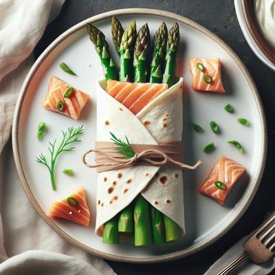 Image of Salmon and Asparagus Wraps