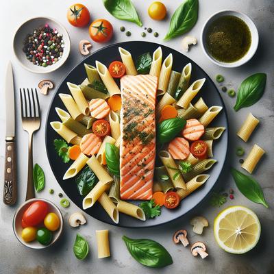 Image of Salmon and Herb Penne Flat Belly Diet Recipe