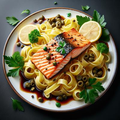 Image of Salmon and Pasta Piccata