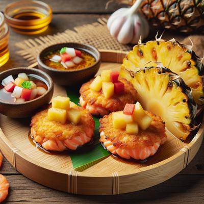 Image of Salmon and Pineapple Fish Cakes Thai Style