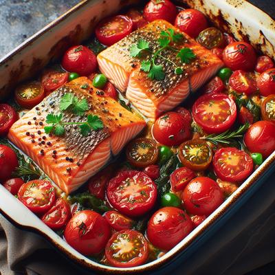 Image of Salmon and Tomato Bake