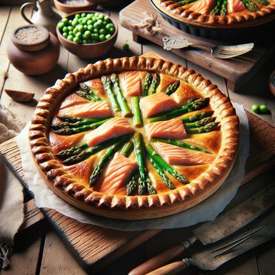 Image of Salmon Asparagus Pie