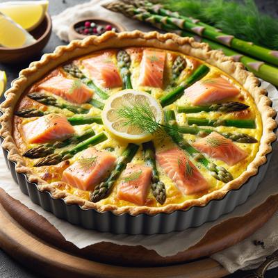 Image of Salmon Asparagus Quiche