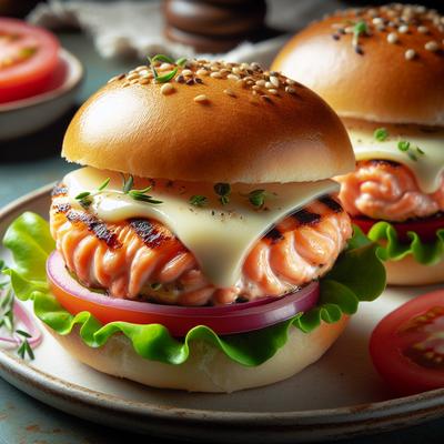 Image of Salmon Burgers with Havarti