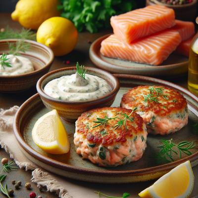 Image of Salmon Cakes with Lemon Aioli