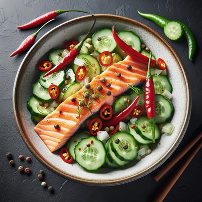 Image of Salmon Cucumber Chili Salad