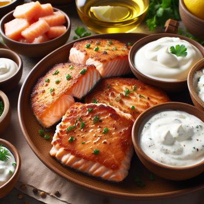 Image of Salmon Cutlets with Yoghurt Sauce