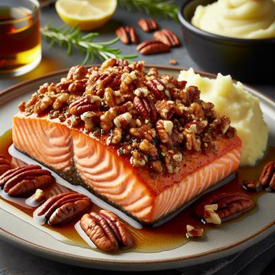 Image of Salmon Fillets with Pecan Crunch Topping