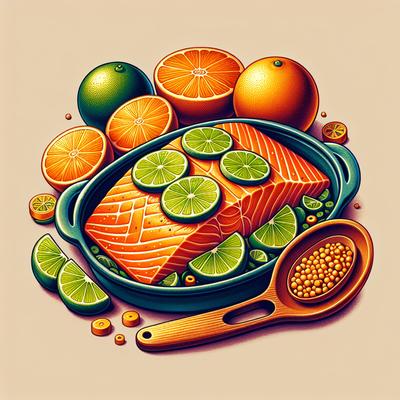 Image of Salmon in Orange Lime Marinade