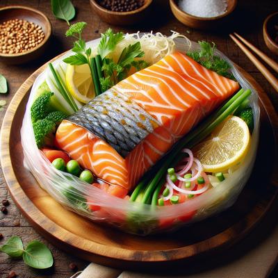 Image of Salmon in Rice Paper