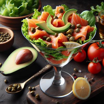 Image of Salmon Martini for 2 Salad in a Glass