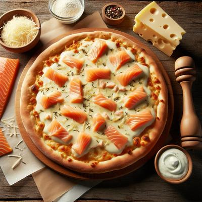 Image of Salmon Mornay Pizza
