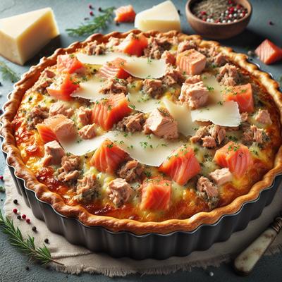 Image of Salmon or Tuna Parmesan Pie