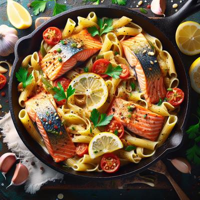 Image of Salmon Pasta Skillet