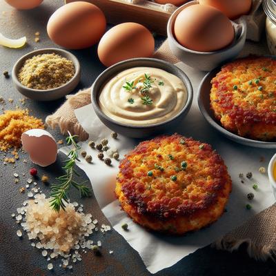 Image of Salmon Patties with Seasoned Mayo