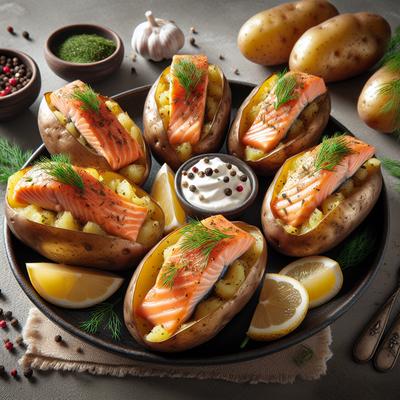 Image of Salmon Potato Boats