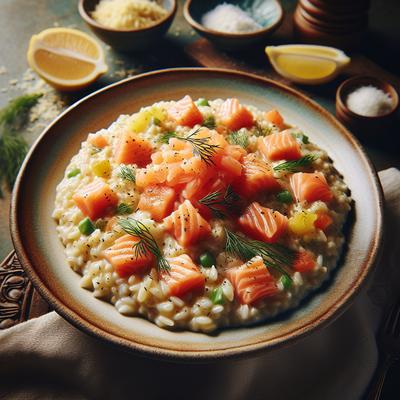 Image of Salmon Risotto with Dill Lemon