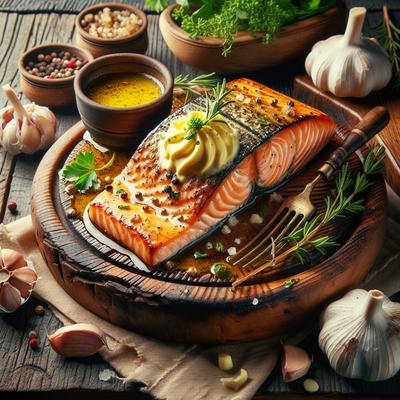 Image of Salmon Roasted in Garlic Butter
