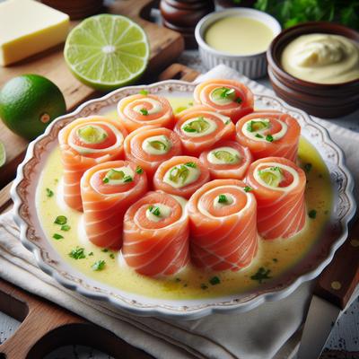 Image of Salmon Rollups with Lime Butter Sauce