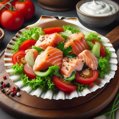 Image of Salmon Salad on the Half Shell