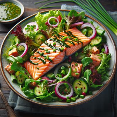 Image of Salmon Salad with Chive Vinaigrette