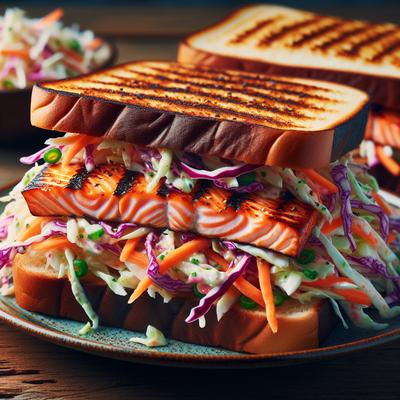 Image of Salmon Sammies W Asain Slaw