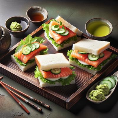 Image of Salmon Sandwiches with Japanese Flavors