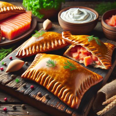 Image of Salmon Sour Cream Turnovers Pasties