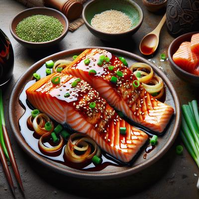 Image of Salmon Steaks Teriyaki Style