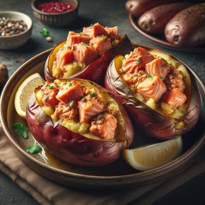 Image of Salmon Stuffed Red Potatoes