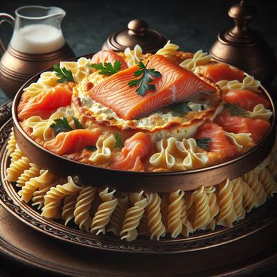 Image of Salmon Trilogy Part Iil Gravad Salmon Pasta Frittata