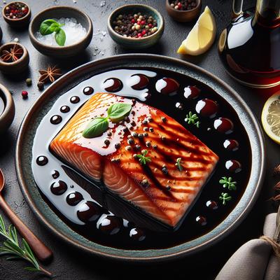 Image of Salmon with Balsamic Vinegar Sauce