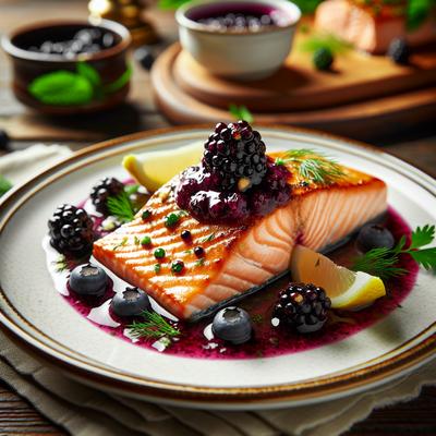 Image of Salmon with Blackberry Butter