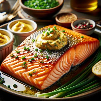 Image of Salmon with Chive Mustard Butter