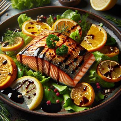 Image of Salmon with Citrus Balsamic Vinaigrette