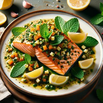 Image of Salmon with Citrus Mint Gremolata