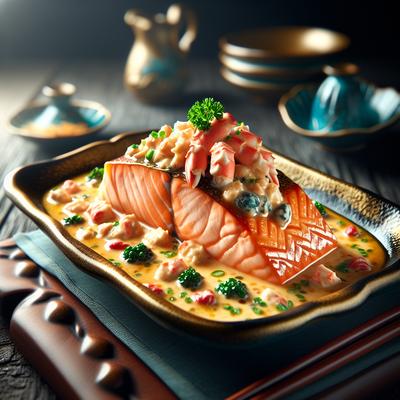 Image of Salmon with Crab Sauce