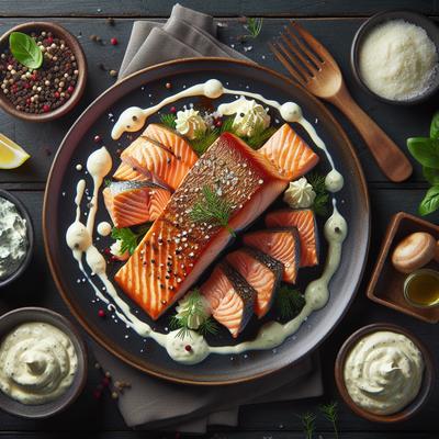 Image of Salmon with Creamy Horseradish Sauce