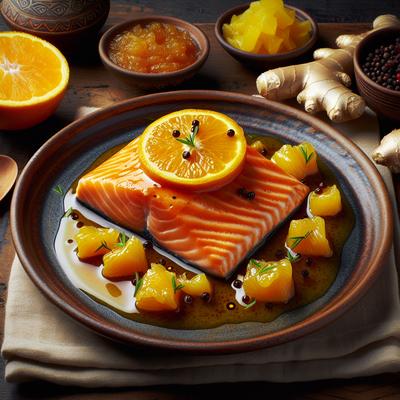 Image of Salmon with Ginger and Orange Sauce