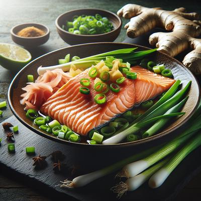 Image of Salmon with Ginger Green Onions