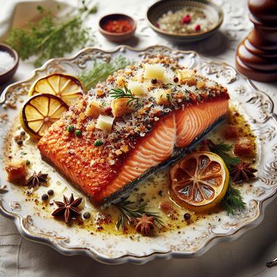 Image of Salmon with Parmesan Crust